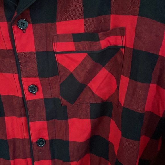 Men’s Red Buffalo Check Pajama Shirt - Picture 3 of 3